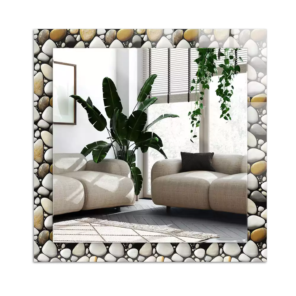 Tiskano pravokotne ogledalo Tekstura vzorca kamnov