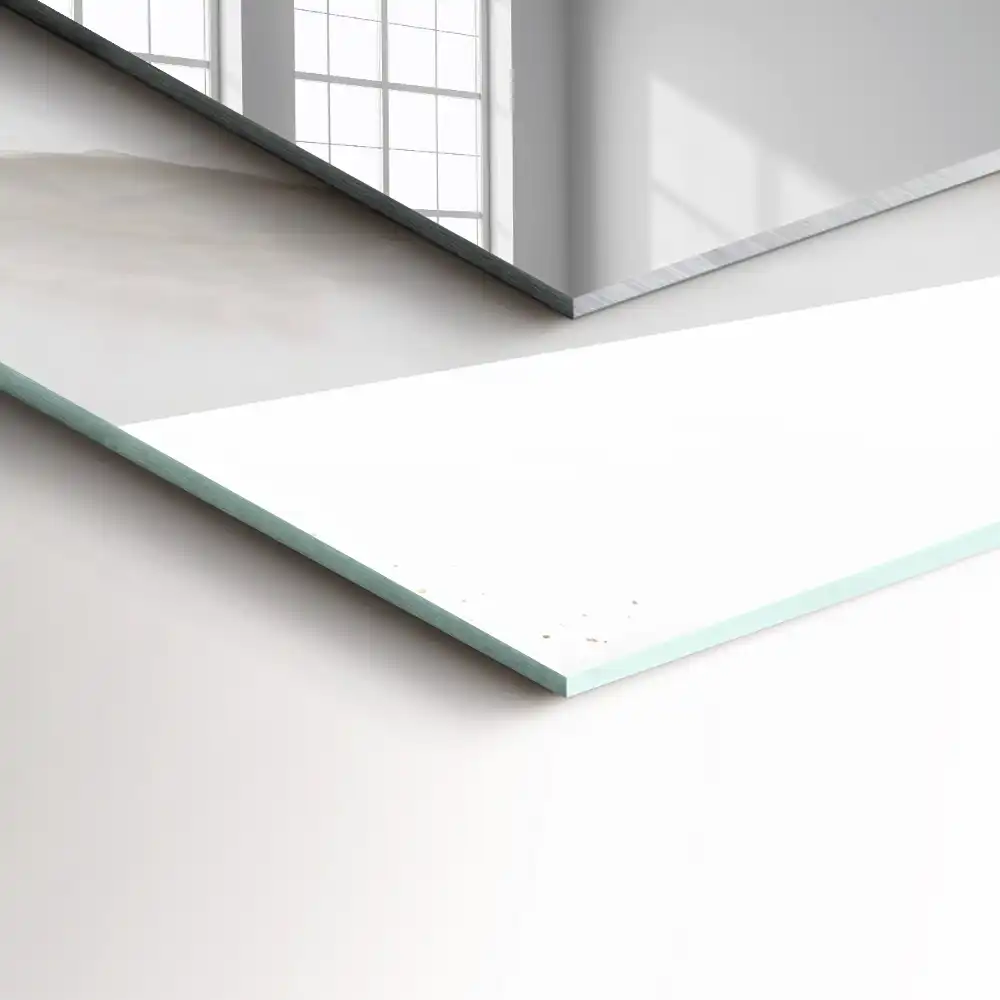 Pravokotne ogledalo s potiskanim okvirjem Sivi marmor