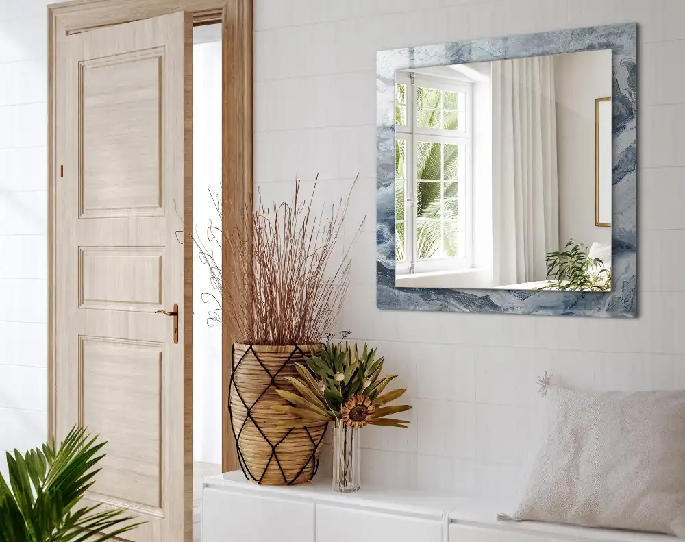 Tiskano pravokotne ogledalo Marmor v odtenkih