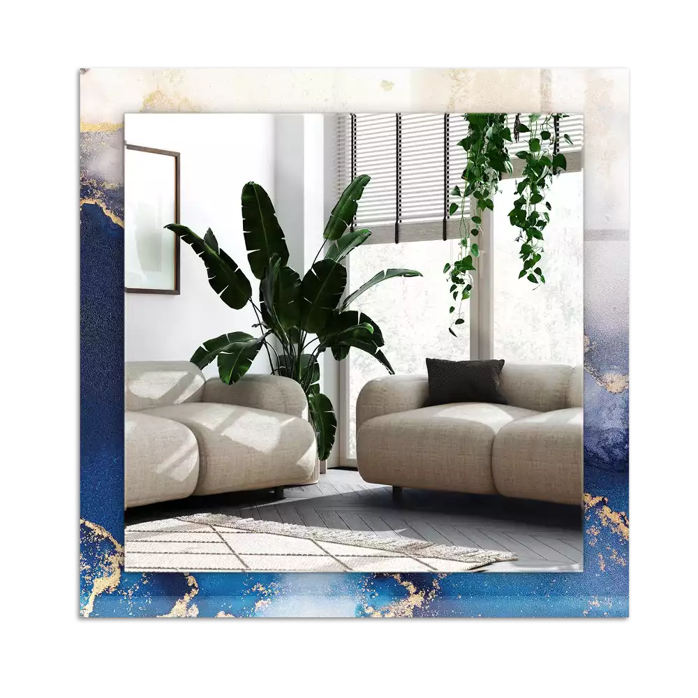 Pravokotne ogledalo s potiskanim okvirjem Abstraktna plastična umetnost