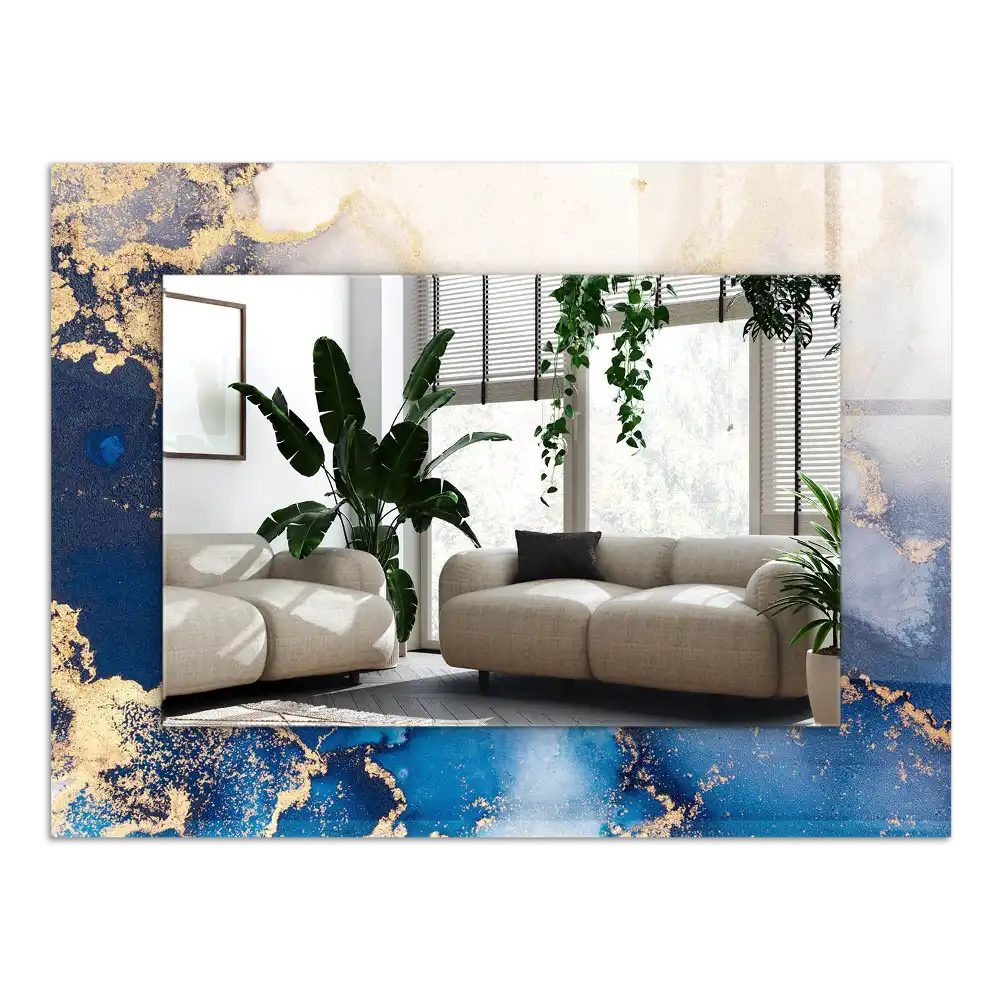 Pravokotne ogledalo s potiskanim okvirjem Abstraktna plastična umetnost