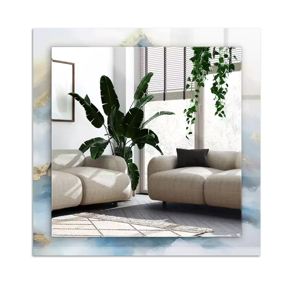 Pravokotne okrasno ogledalo Gore v megli