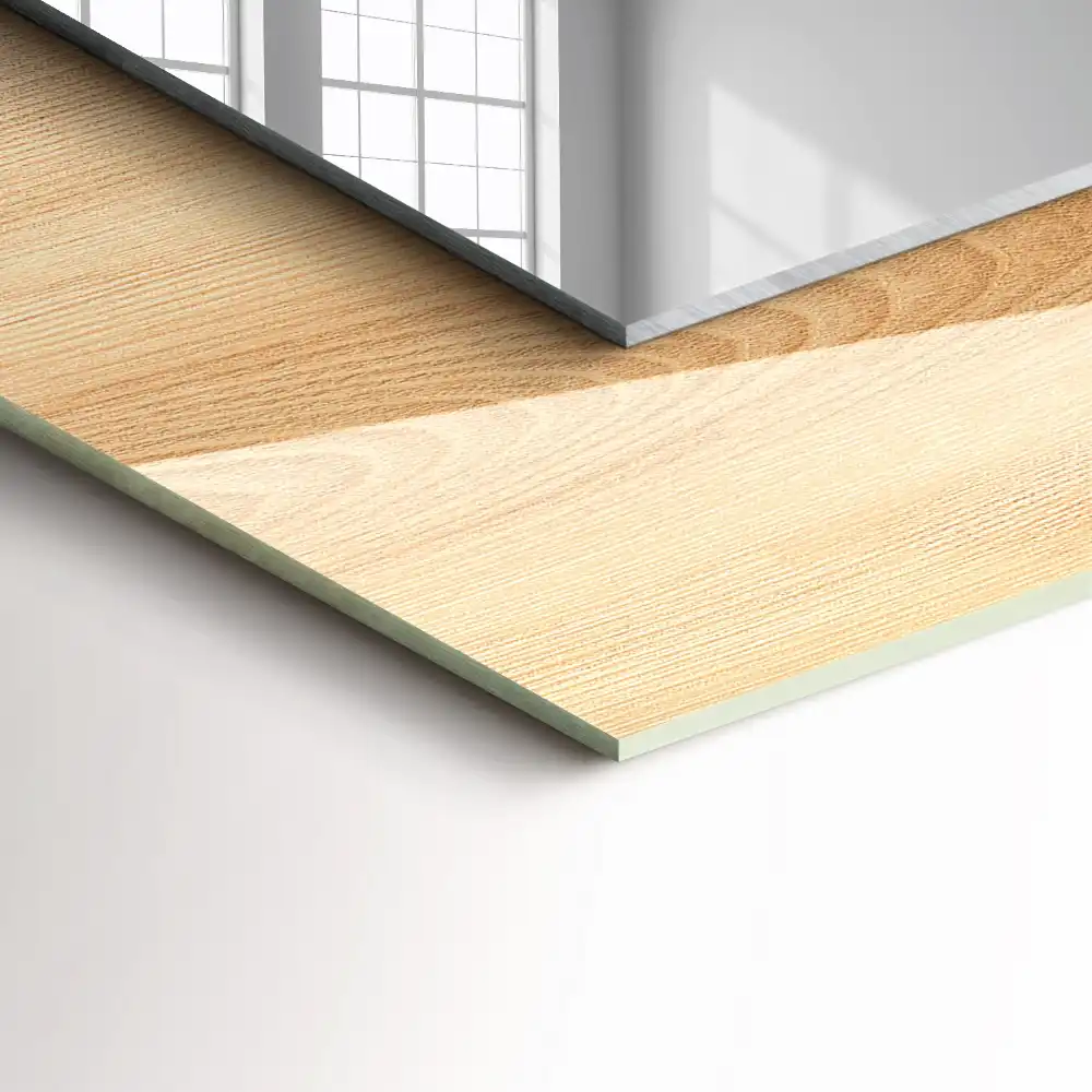 Pravokotne okrasno ogledalo Tekstura lesene deske