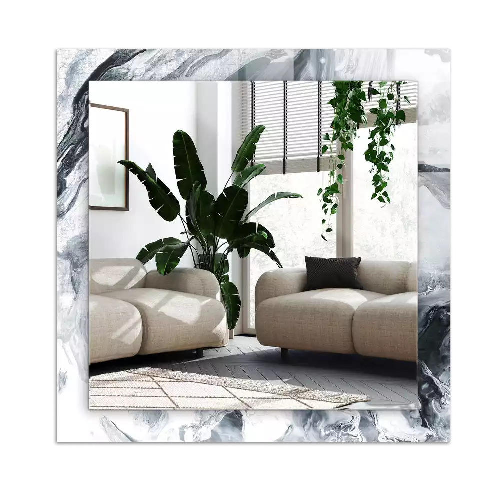 Pravokotne ogledalo s potiskanim okvirjem Abstraktna slikarska kompozicija