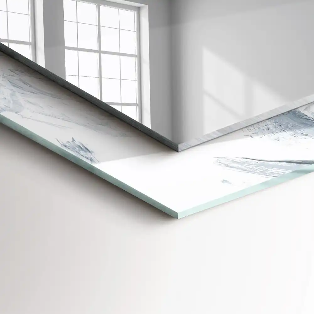 Pravokotne ogledalo s potiskanim okvirjem Abstraktna slikarska kompozicija