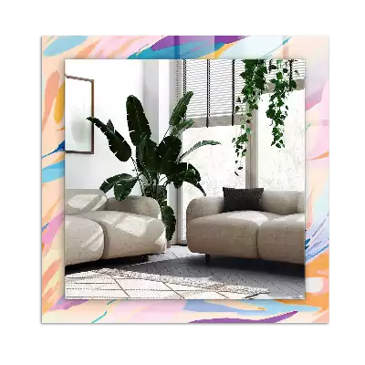 Pravokotne okrasno ogledalo Abstraktne pisane poteze