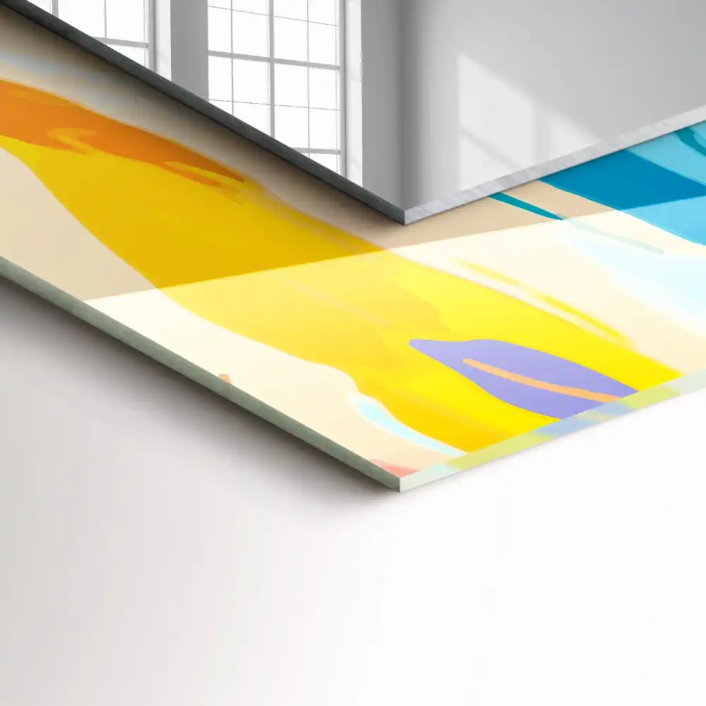 Pravokotne okrasno ogledalo Abstraktne pisane poteze