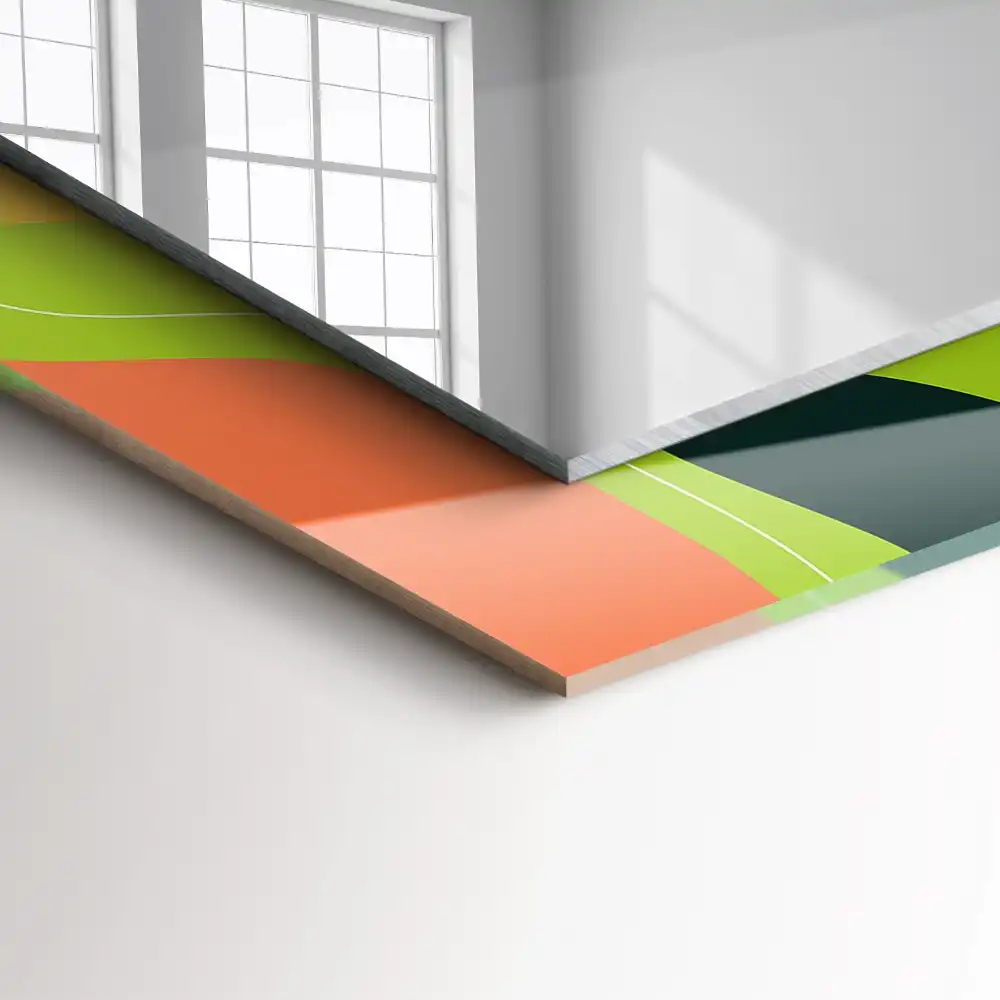 Tiskano pravokotne ogledalo Abstraktni pisani vzorci