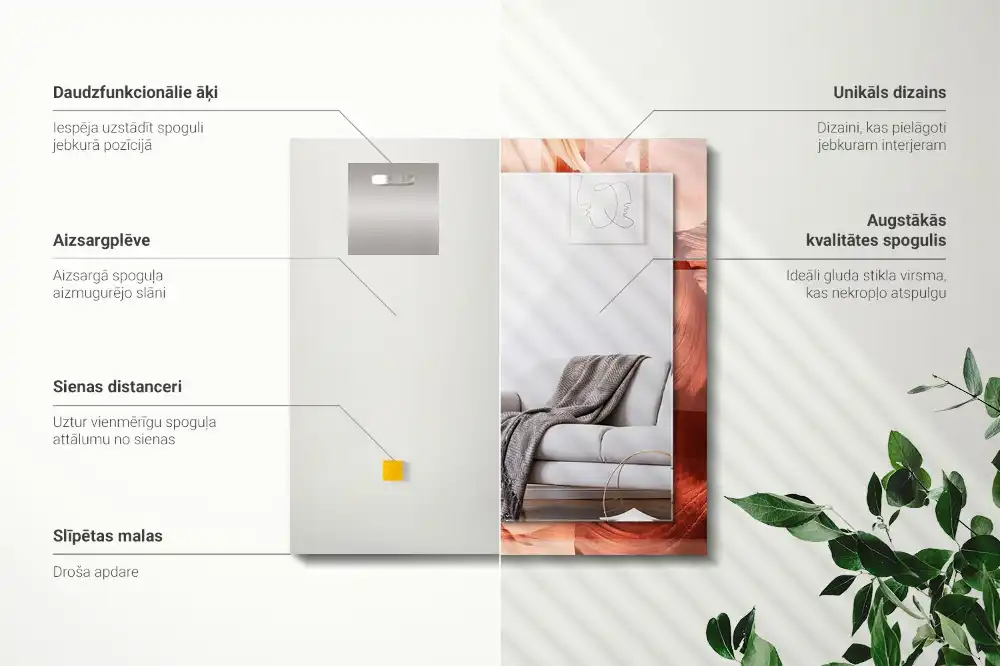 Pravokotne ogledalo s potiskanim okvirjem Skale puščavskega kanjona