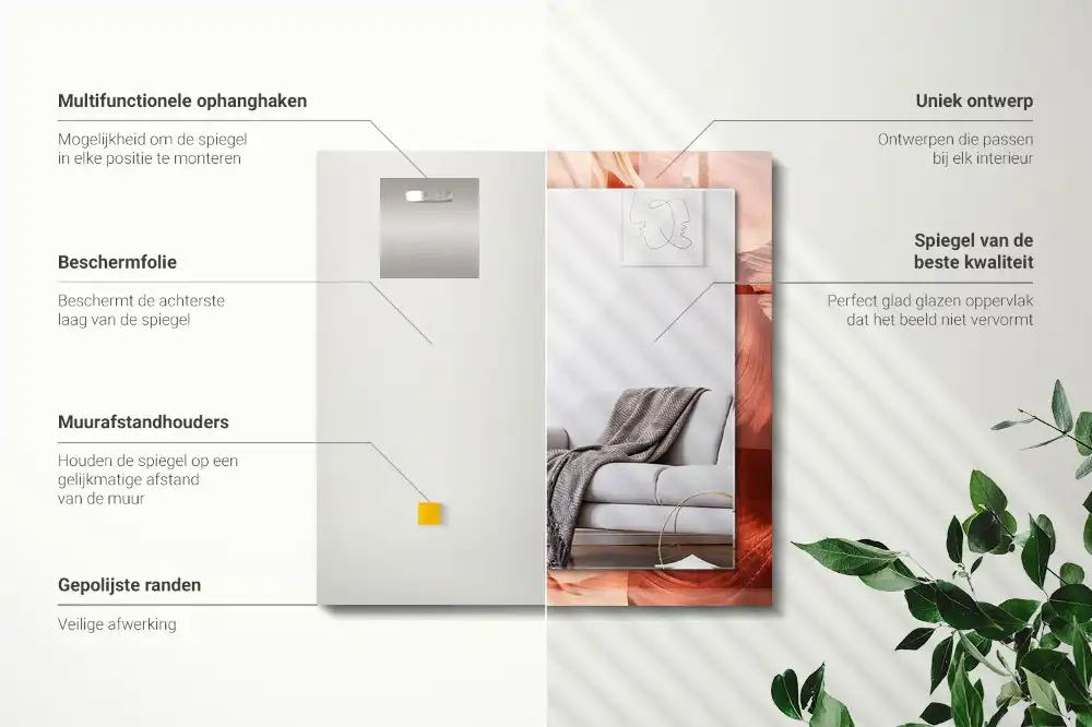 Pravokotne ogledalo s potiskanim okvirjem Skale puščavskega kanjona