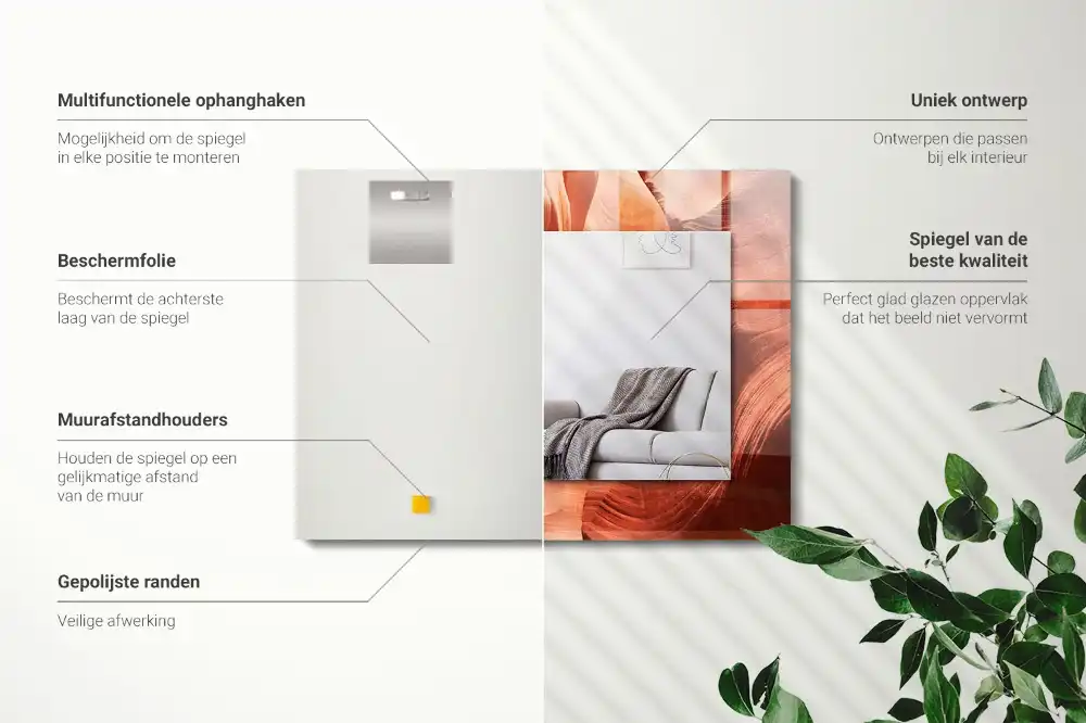 Pravokotne ogledalo s potiskanim okvirjem Skale puščavskega kanjona