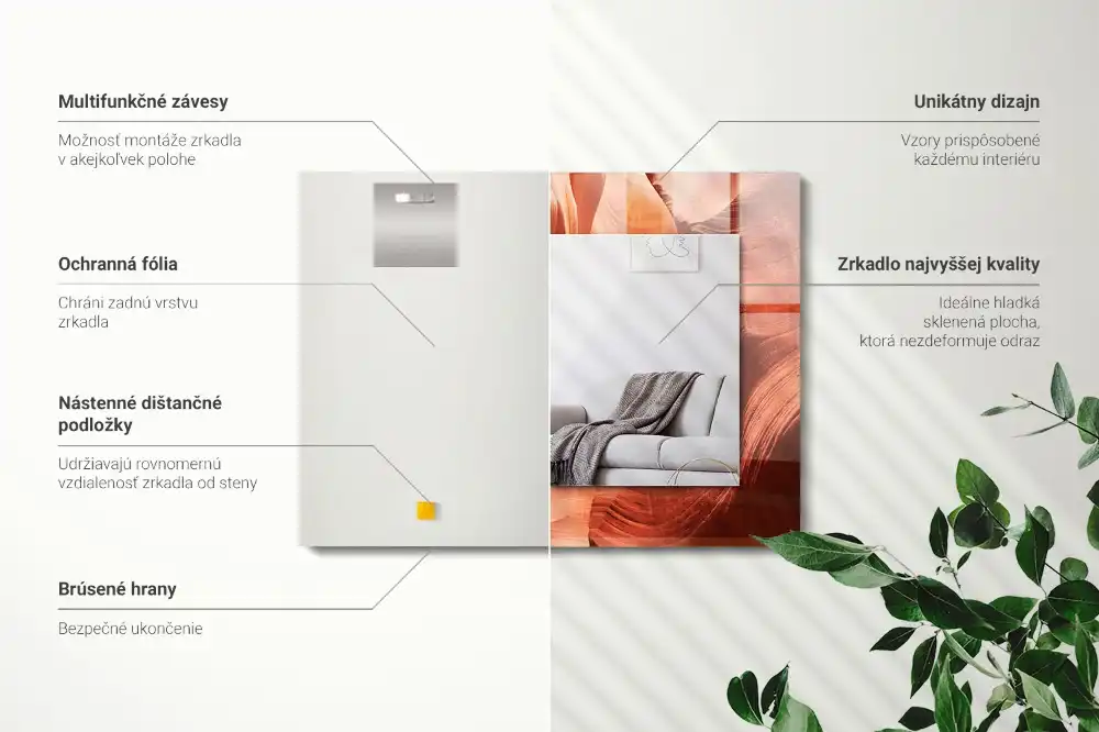 Pravokotne ogledalo s potiskanim okvirjem Skale puščavskega kanjona