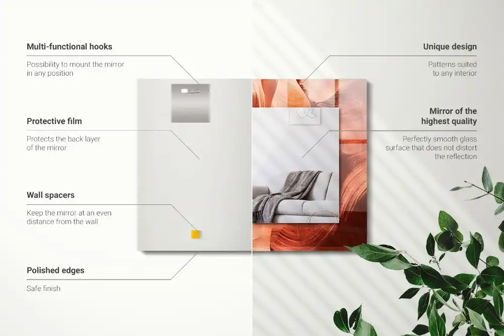 Pravokotne ogledalo s potiskanim okvirjem Skale puščavskega kanjona