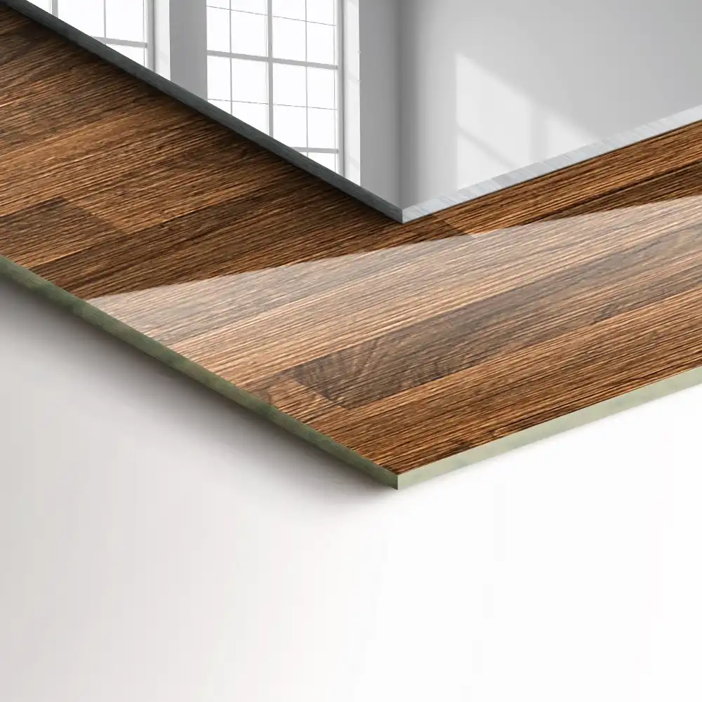 Tiskano pravokotne ogledalo Lesene plošče