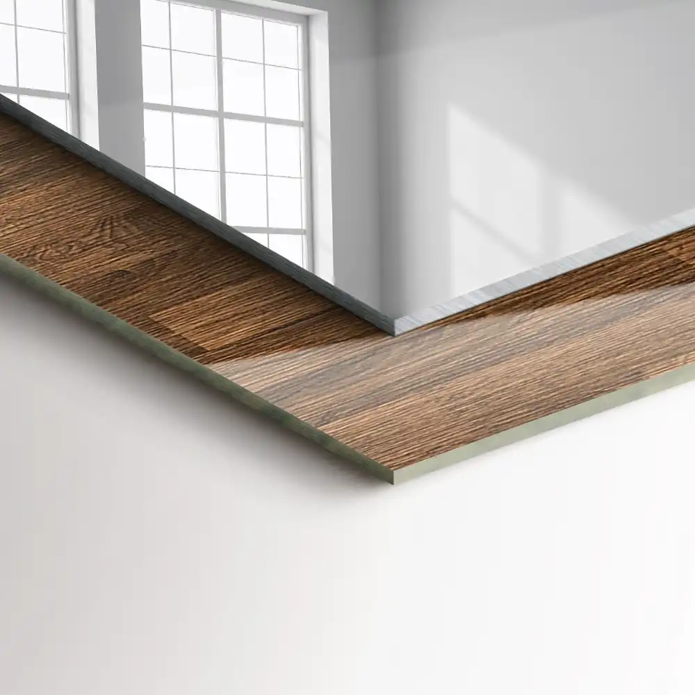 Tiskano pravokotne ogledalo Lesene plošče