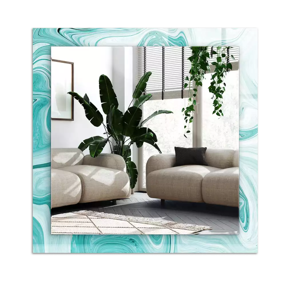 Pravokotne okrasno ogledalo Abstraktni marmorni vzorec