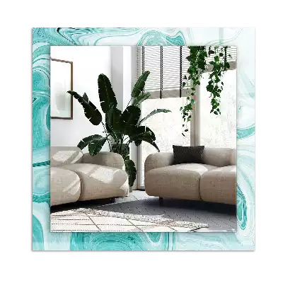 Pravokotne okrasno ogledalo Abstraktni marmorni vzorec