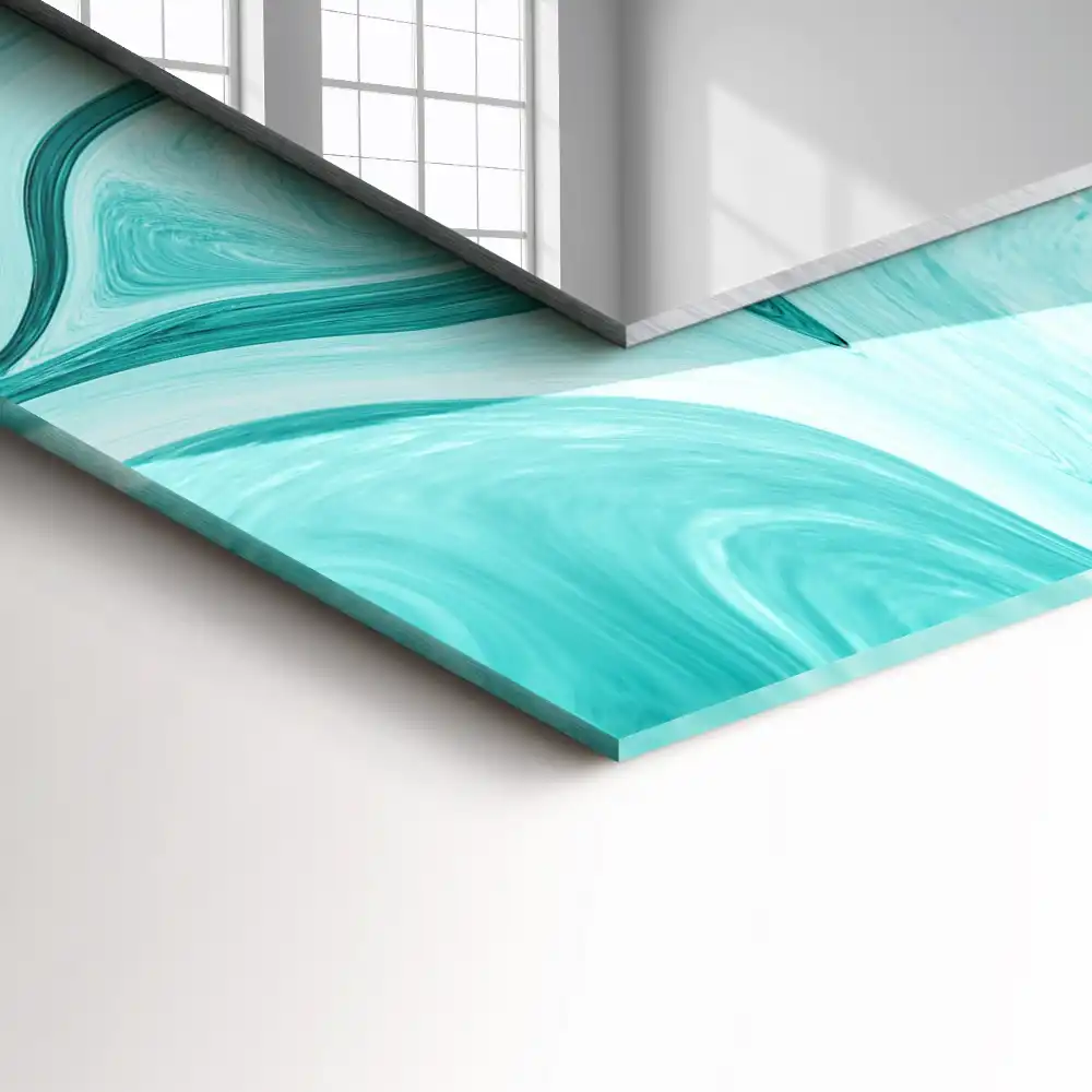 Pravokotne okrasno ogledalo Abstraktni marmorni vzorec