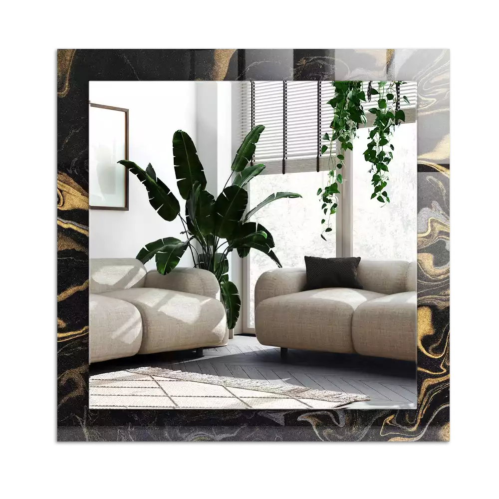 Pravokotne okrasno ogledalo Abstraktni marmorni vzorec