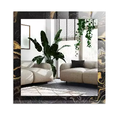 Pravokotne okrasno ogledalo Abstraktni marmorni vzorec