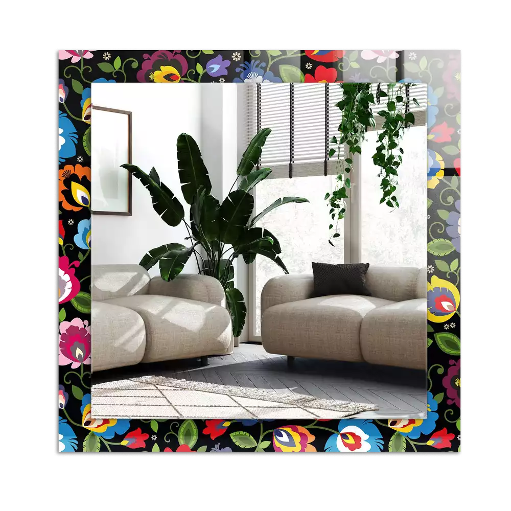 Tiskano pravokotne ogledalo Barviti ljudski vzorci