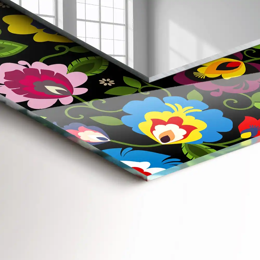 Tiskano pravokotne ogledalo Barviti ljudski vzorci