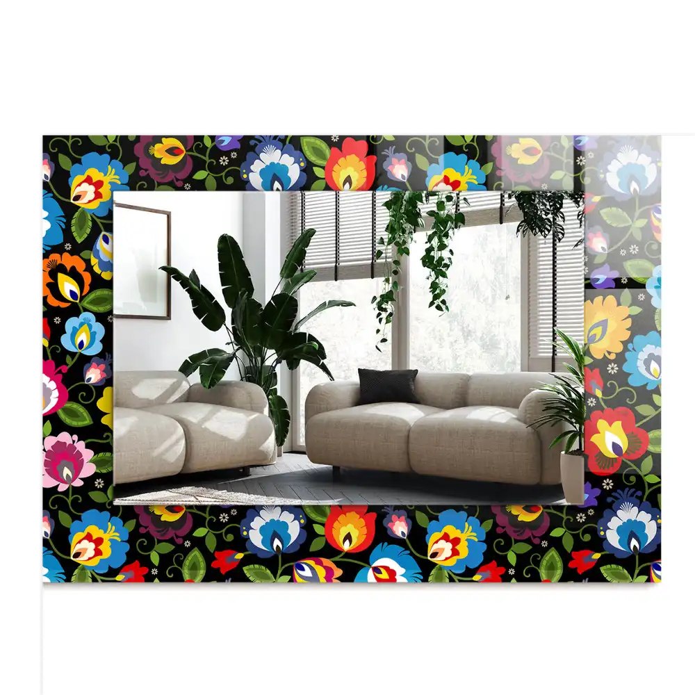 Tiskano pravokotne ogledalo Barviti ljudski vzorci