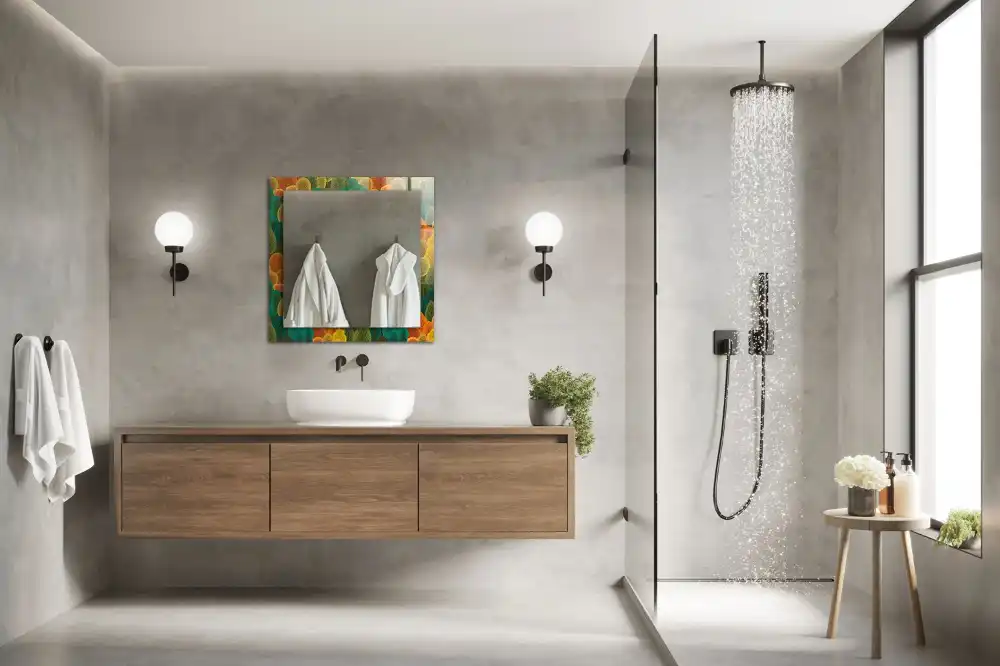 Tiskano pravokotne ogledalo Jesenska drevesa