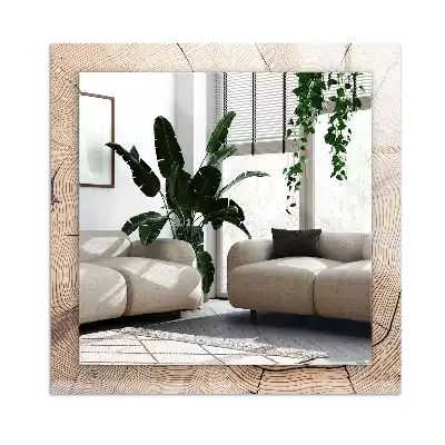 Pravokotne ogledalo s potiskanim okvirjem Prečni prerez drevesnega debla