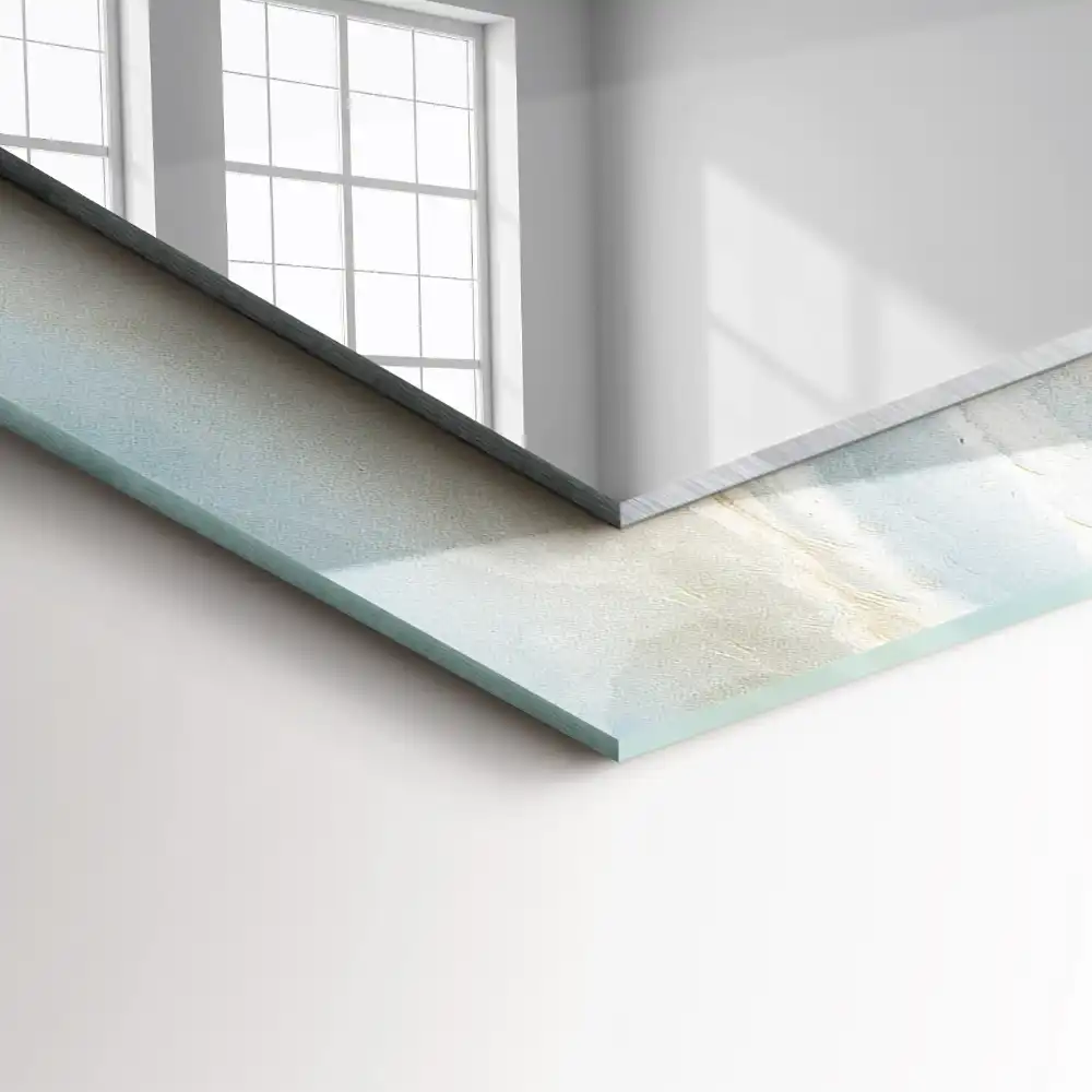 Tiskano pravokotne ogledalo Modri ​​oniks marmor