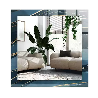 Pravokotne ogledalo s potiskanim okvirjem Abstraktne črte