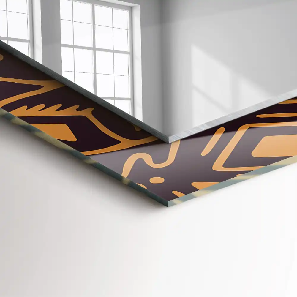 Pravokotne okrasno ogledalo Etnični vzorec