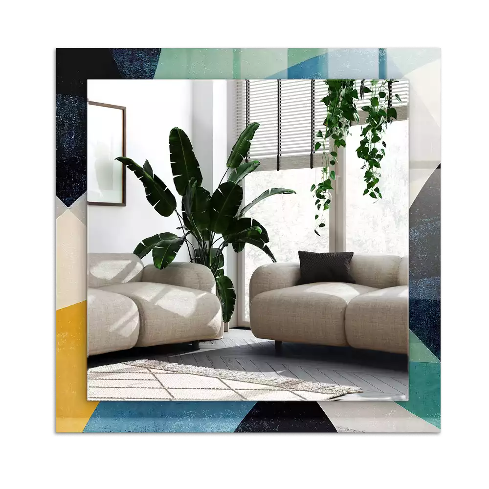 Tiskano pravokotne ogledalo Abstraktni pisani vzorci