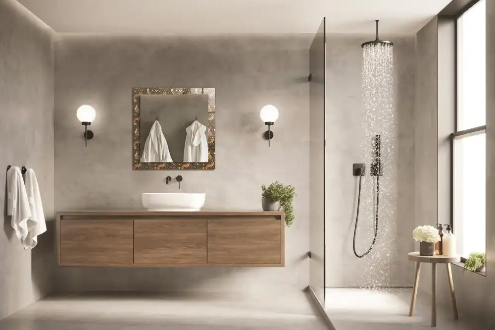 Pravokotne ogledalo s potiskanim okvirjem Lisica in sova