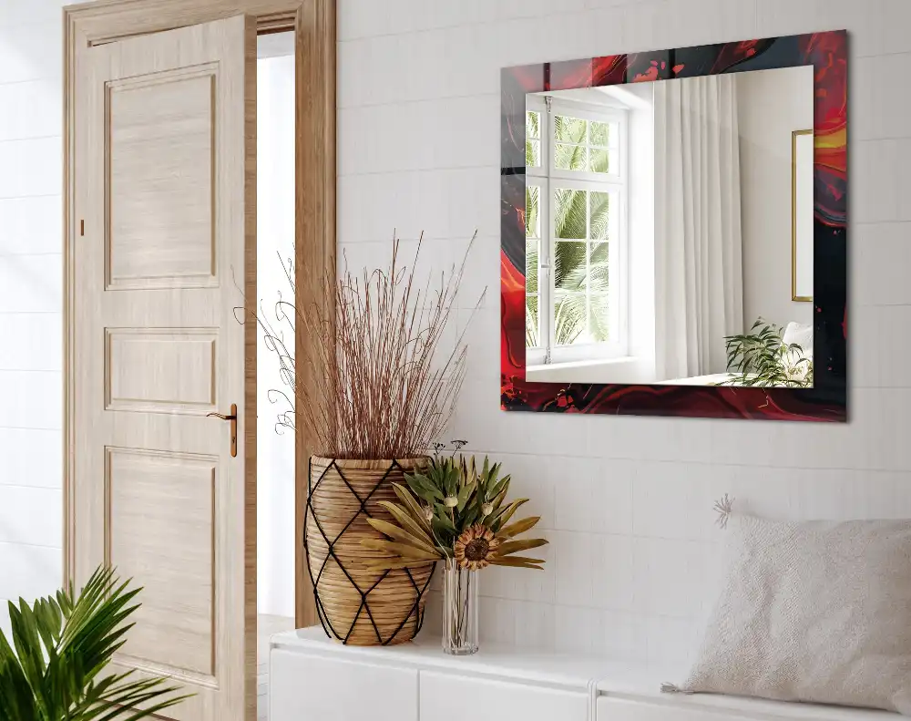 Tiskano pravokotne ogledalo Abstraktna lava