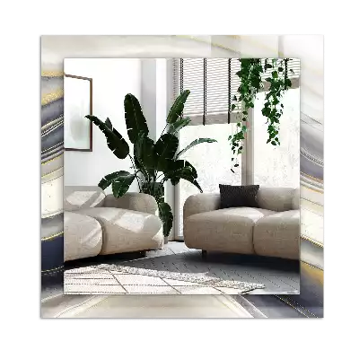 Pravokotne ogledalo s potiskanim okvirjem Abstraktni barvni valovi