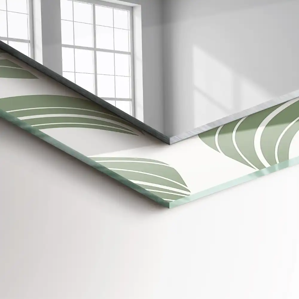 Pravokotne ogledalo s potiskanim okvirjem Listi monstere