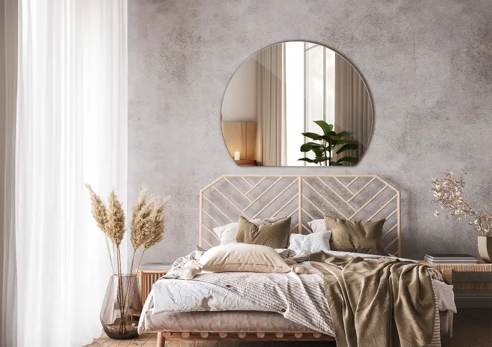 Polkrožno ogledalo dekorativno