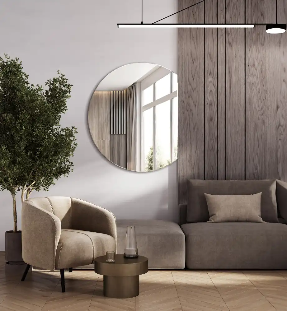 Polkrožno ogledalo dekorativno