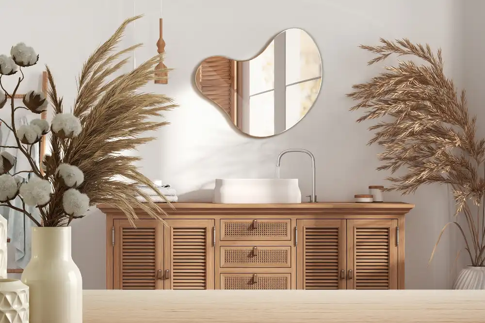 Stilsko asimetrično ogledalo brez okvirja