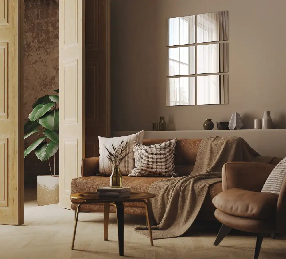 Samolepilne zrcalne ploščice kvadratne