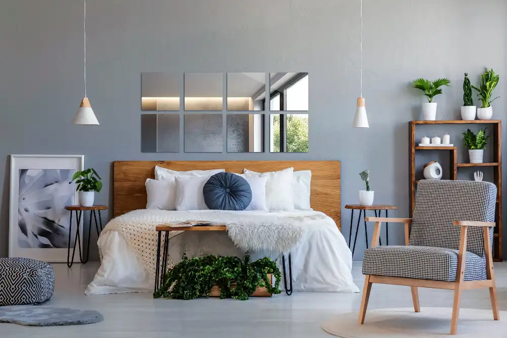 Samolepilne zrcalne ploščice kvadratne