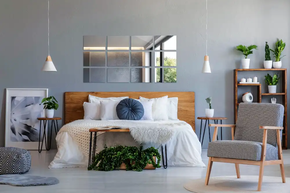 Pravokotne zrcalne ploščice samolepilne