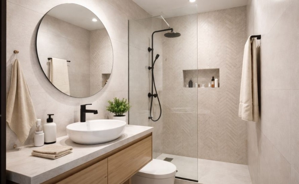 majhna kopalnica s prho